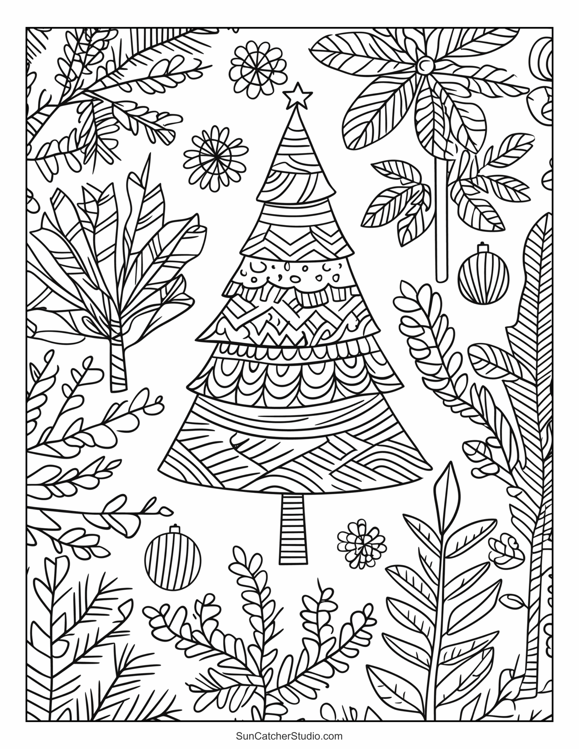 Printable Christmas Tree Coloring Pages And Sheets Free Printables Monograms Design Tools Patterns DIY Projects Printable Christmas Tree Coloring Pages And Sheets Free Printables Monograms Design Tools Patterns DIY Projects