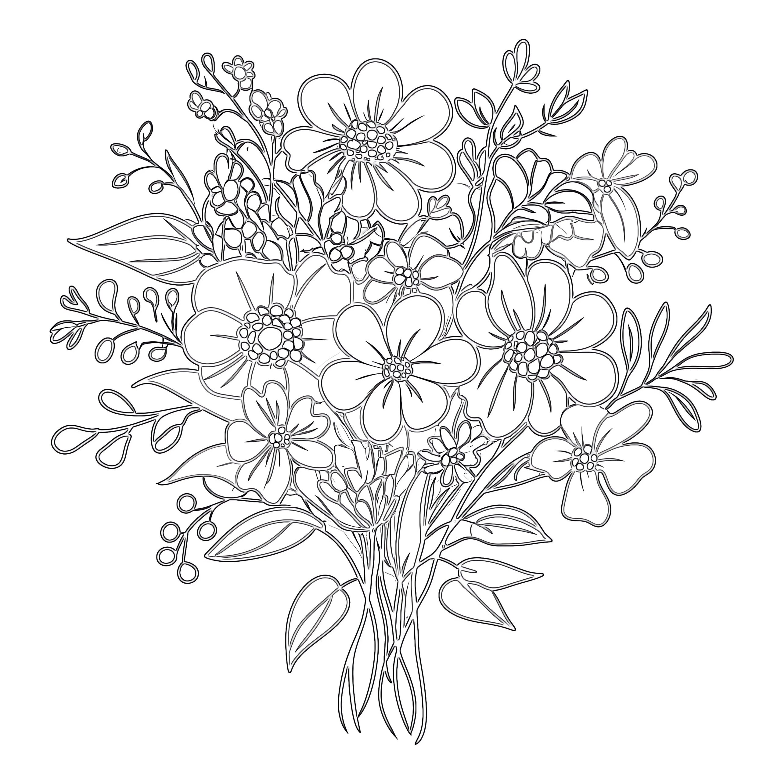 free coloring pages of flowers to print