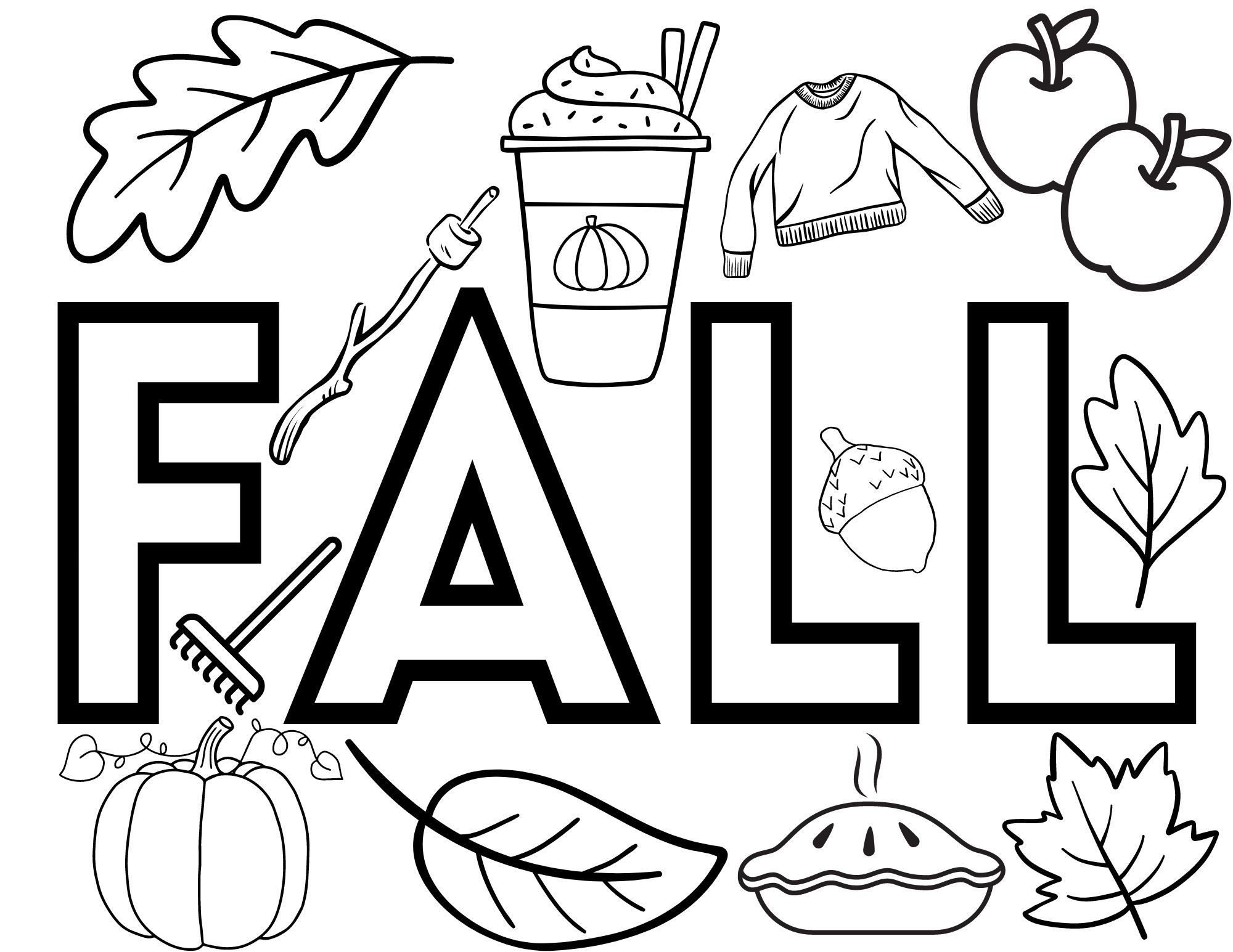 Fall Coloring Worksheets Free