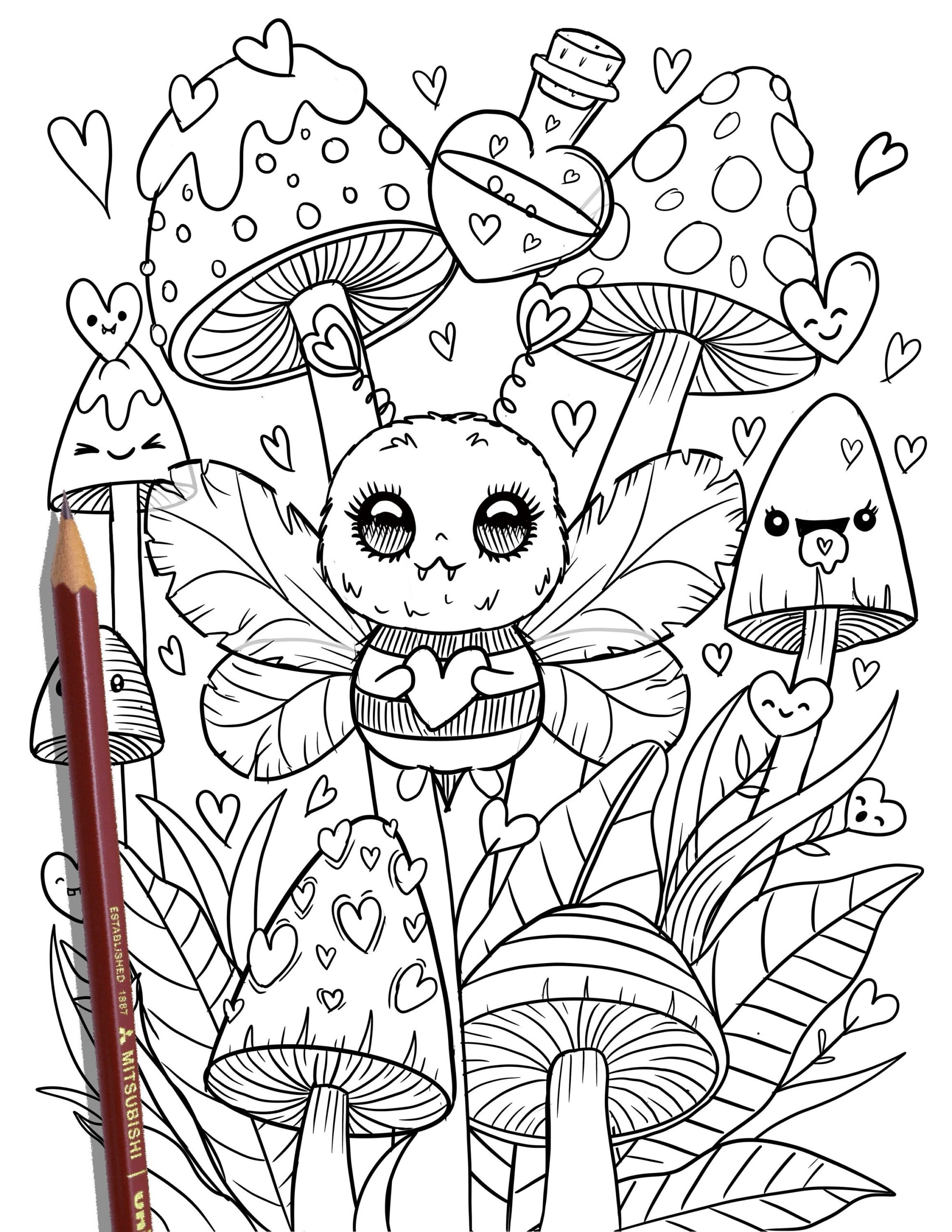 Printable Kawaii Cute Coloring Pages