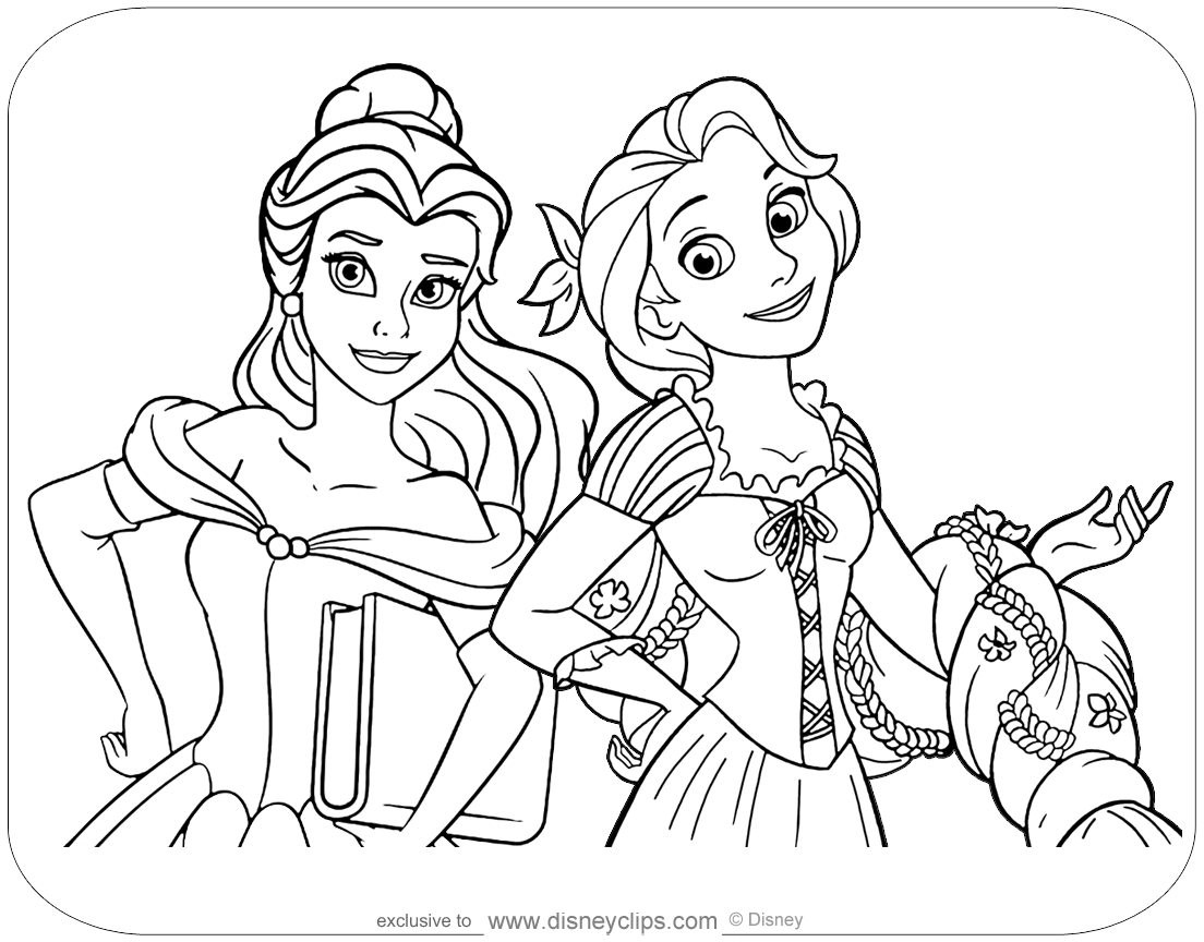 disney princess coloring sheet