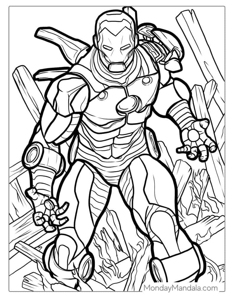 Printable Iron Man Coloring Pages