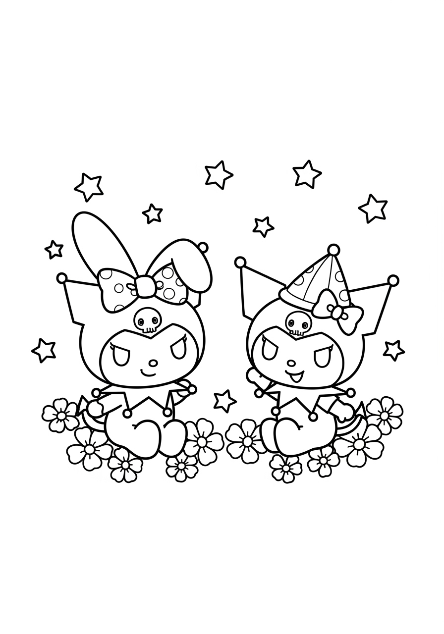 my melody colouring pages