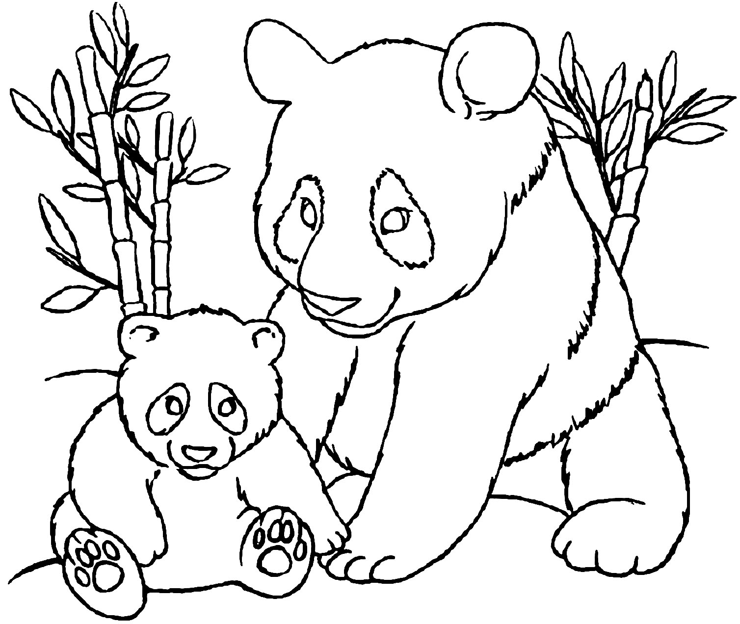 Coloring Page Of A Panda Bear