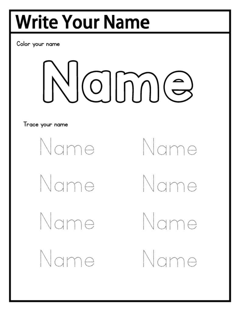 free traceable name worksheets