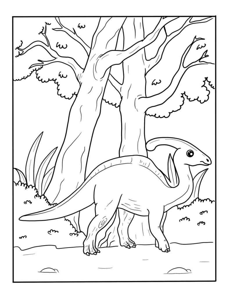 Printable Realistic Dinosaur Coloring Pages Parasaurolophus Printable Realistic Dinosaur Coloring Pages Parasaurolophus