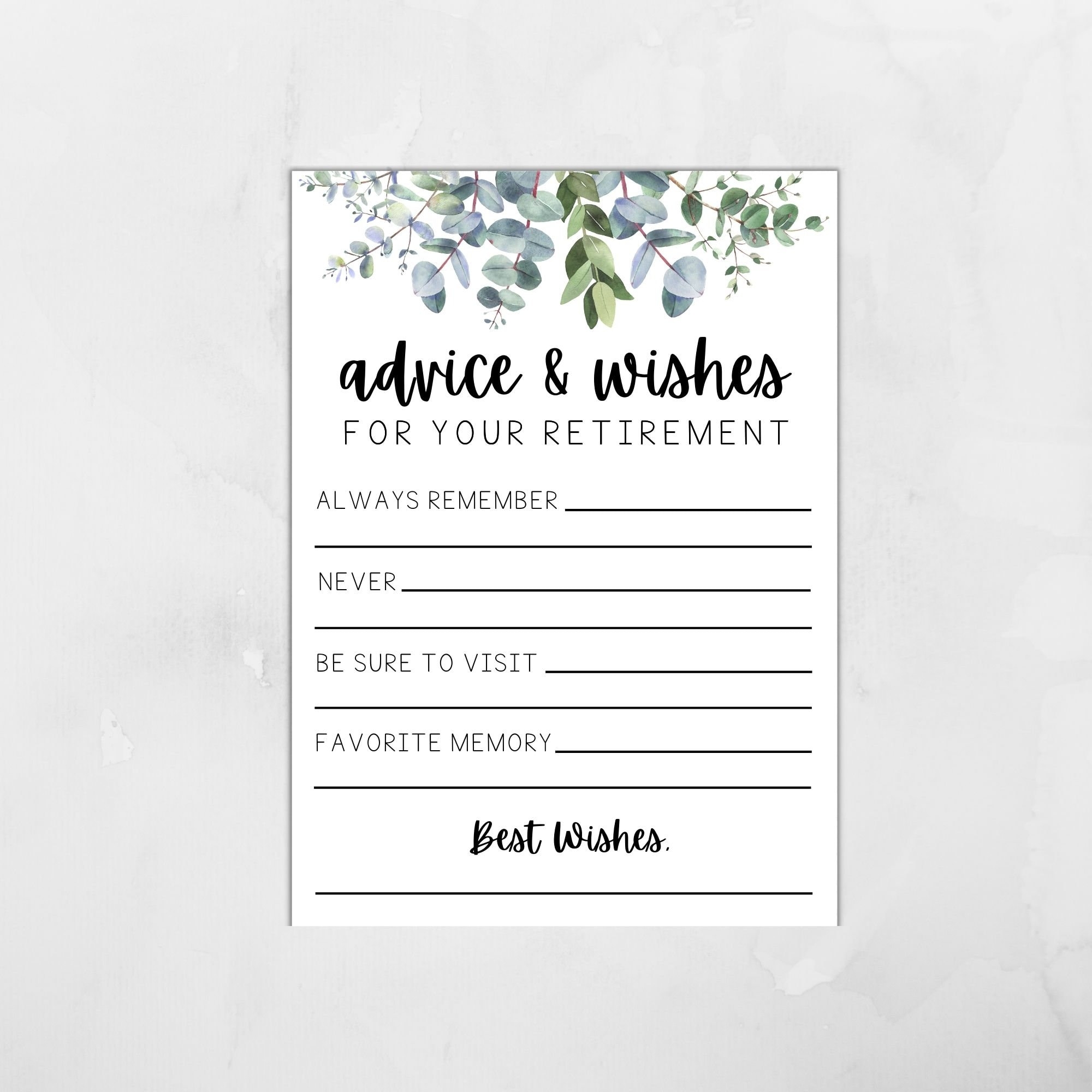 retirement advice and wishes