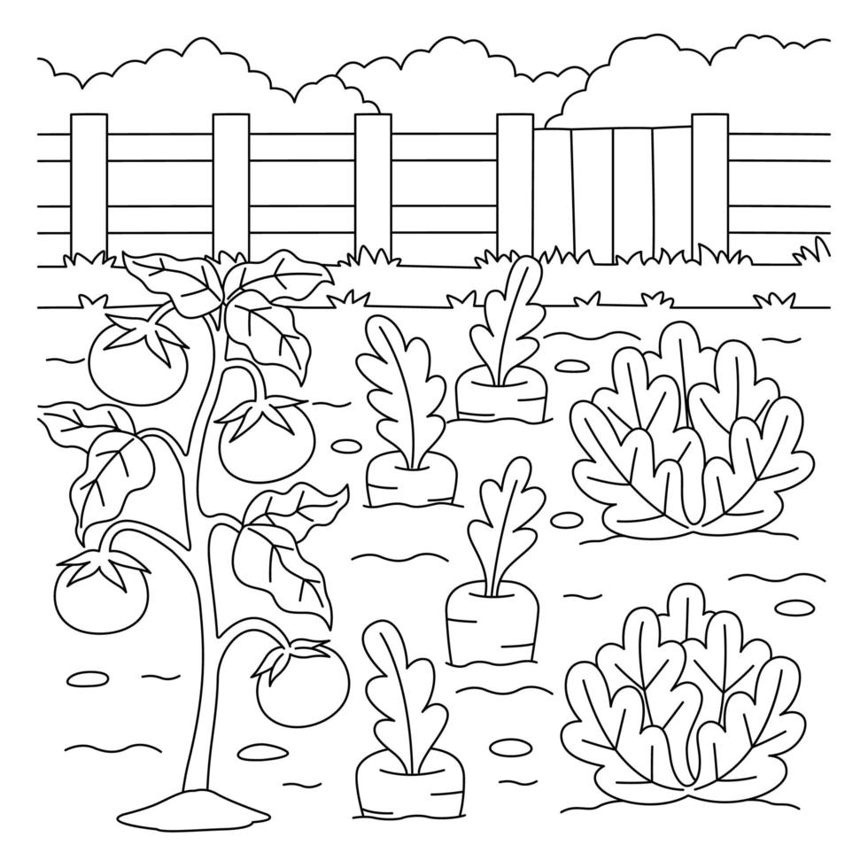 Printable Vegetable Garden Coloring Pages amp Coloring Book Worksheets Library