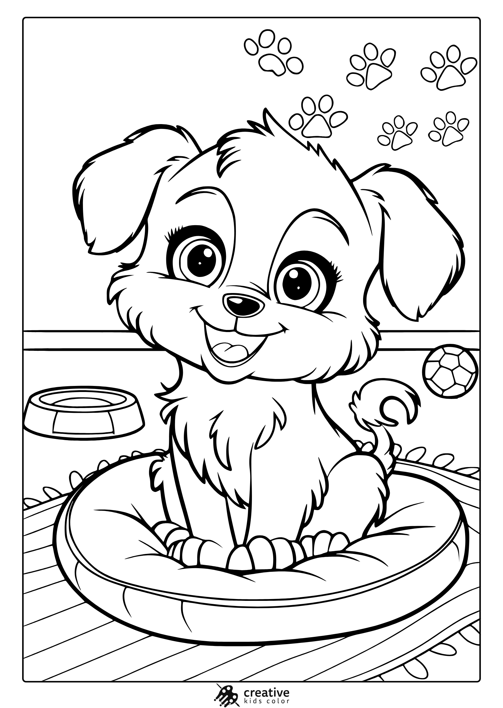 Puppies Coloring Pages Printable