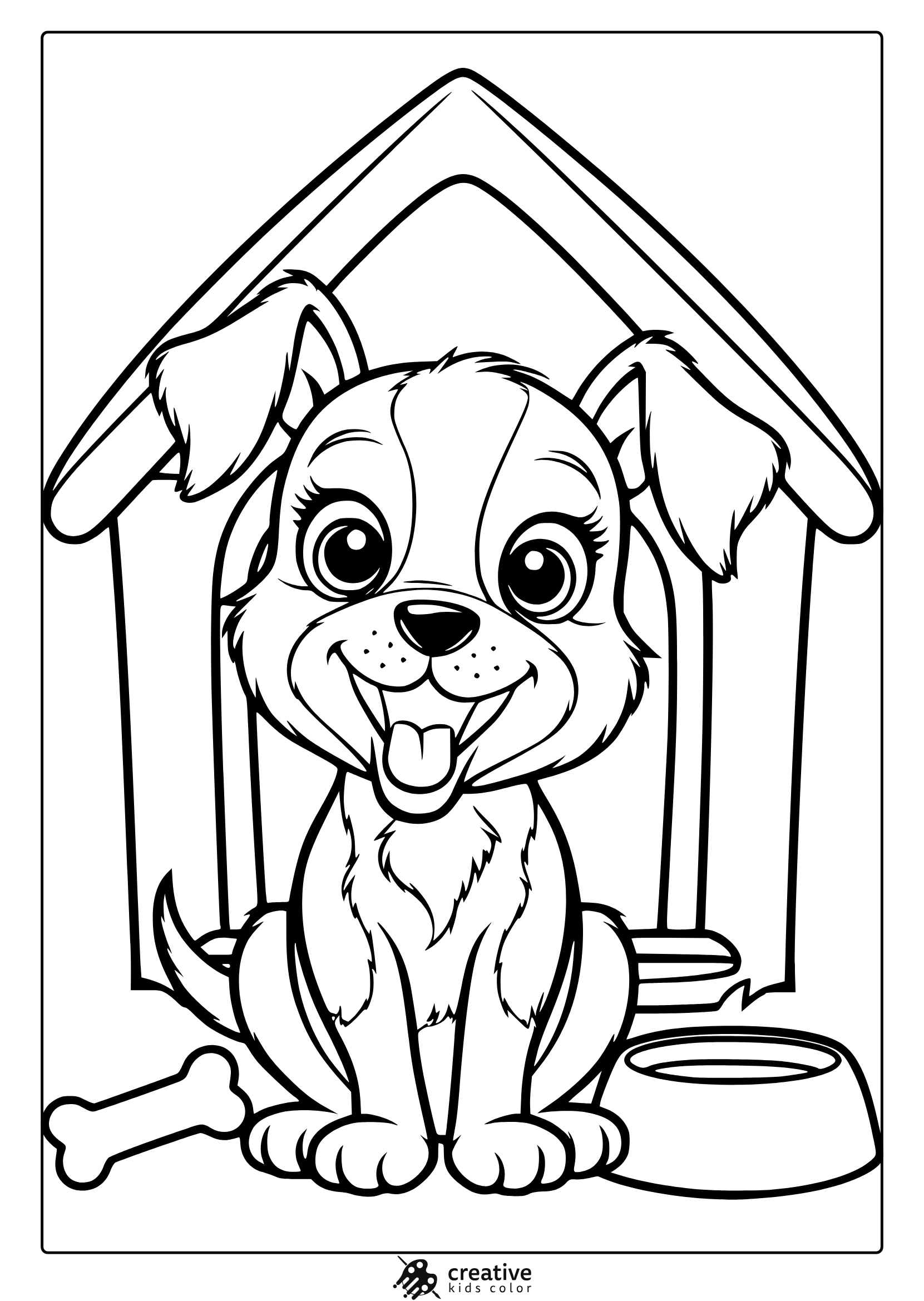 printable colouring pages dogs