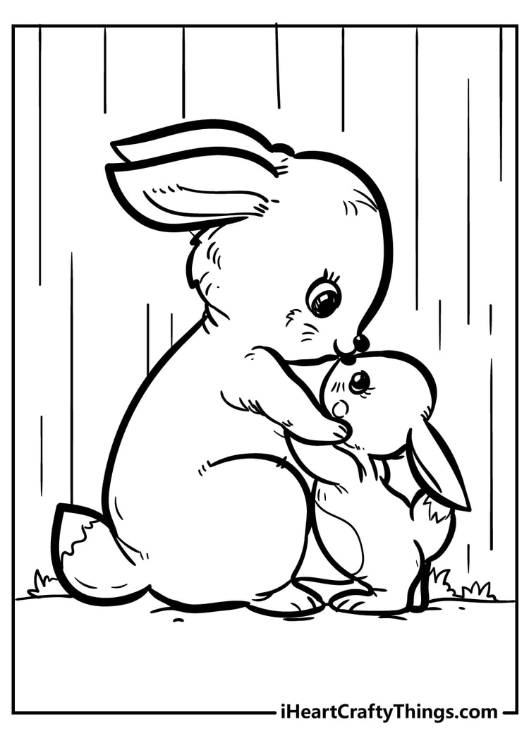 free coloring pages of bunnies