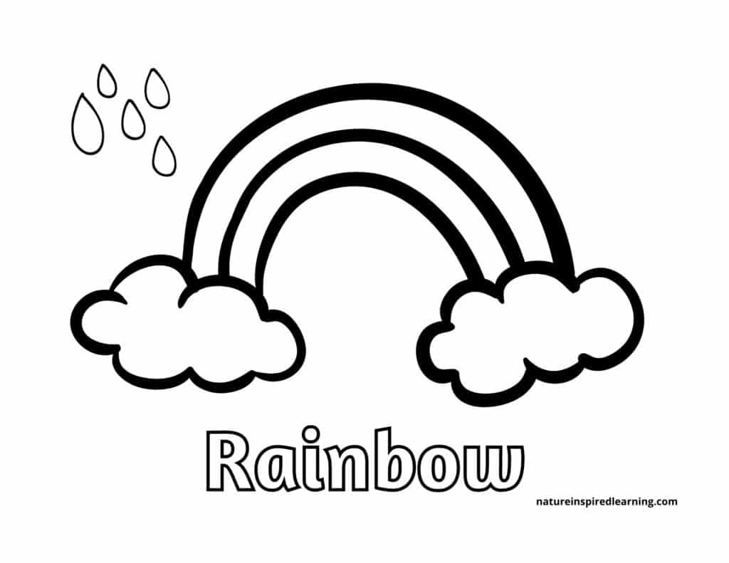 worksheet preschool rainbow coloring page