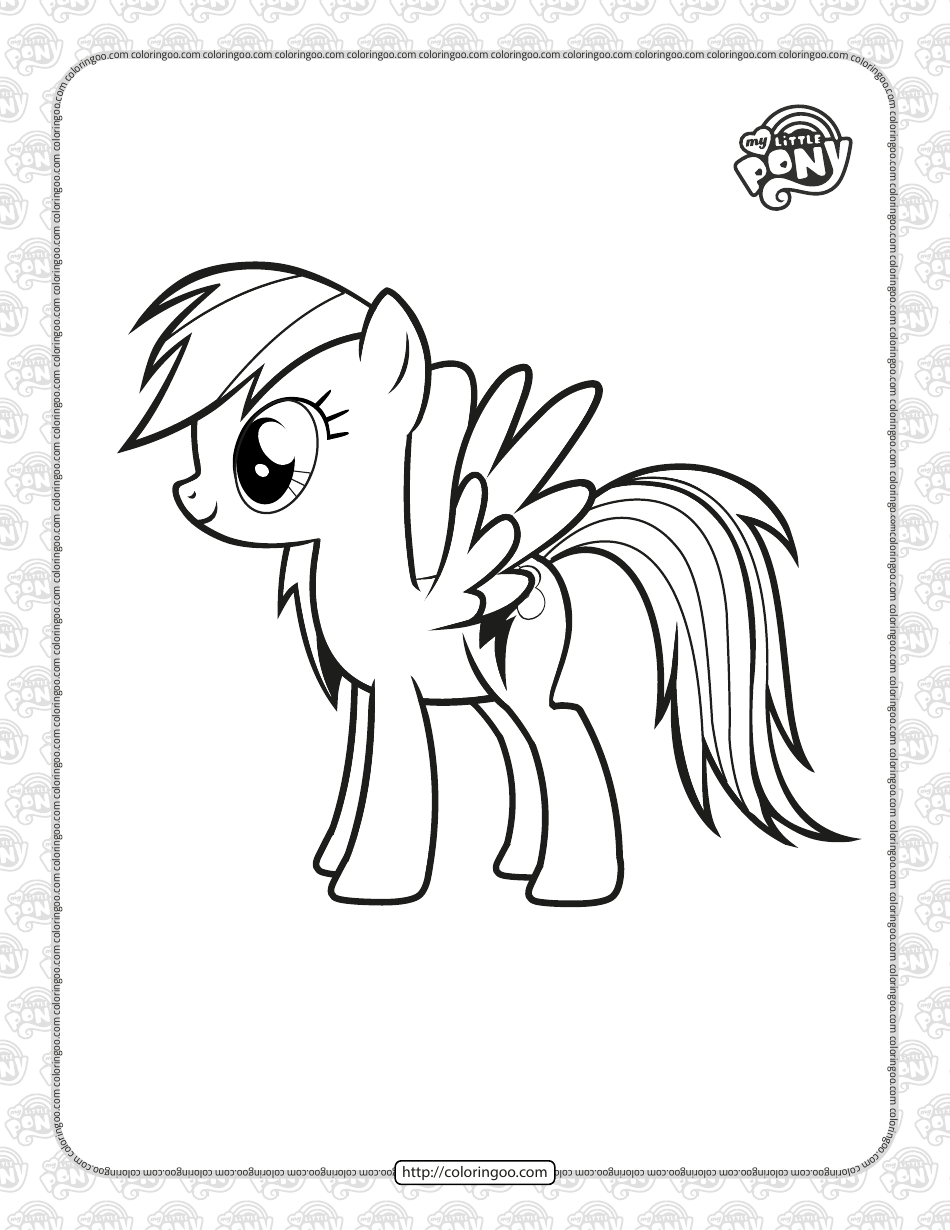 rainbow dash coloring page
