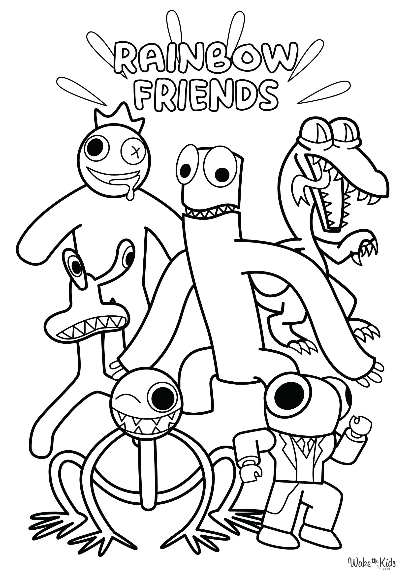 rainbow friends coloring pages