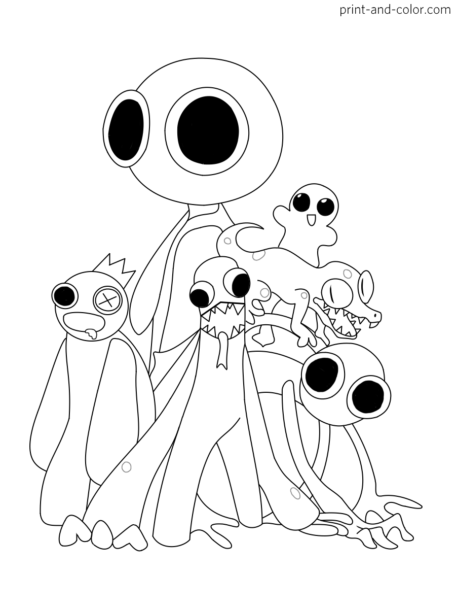 Rainbow Friends Coloring Pages Print And Color