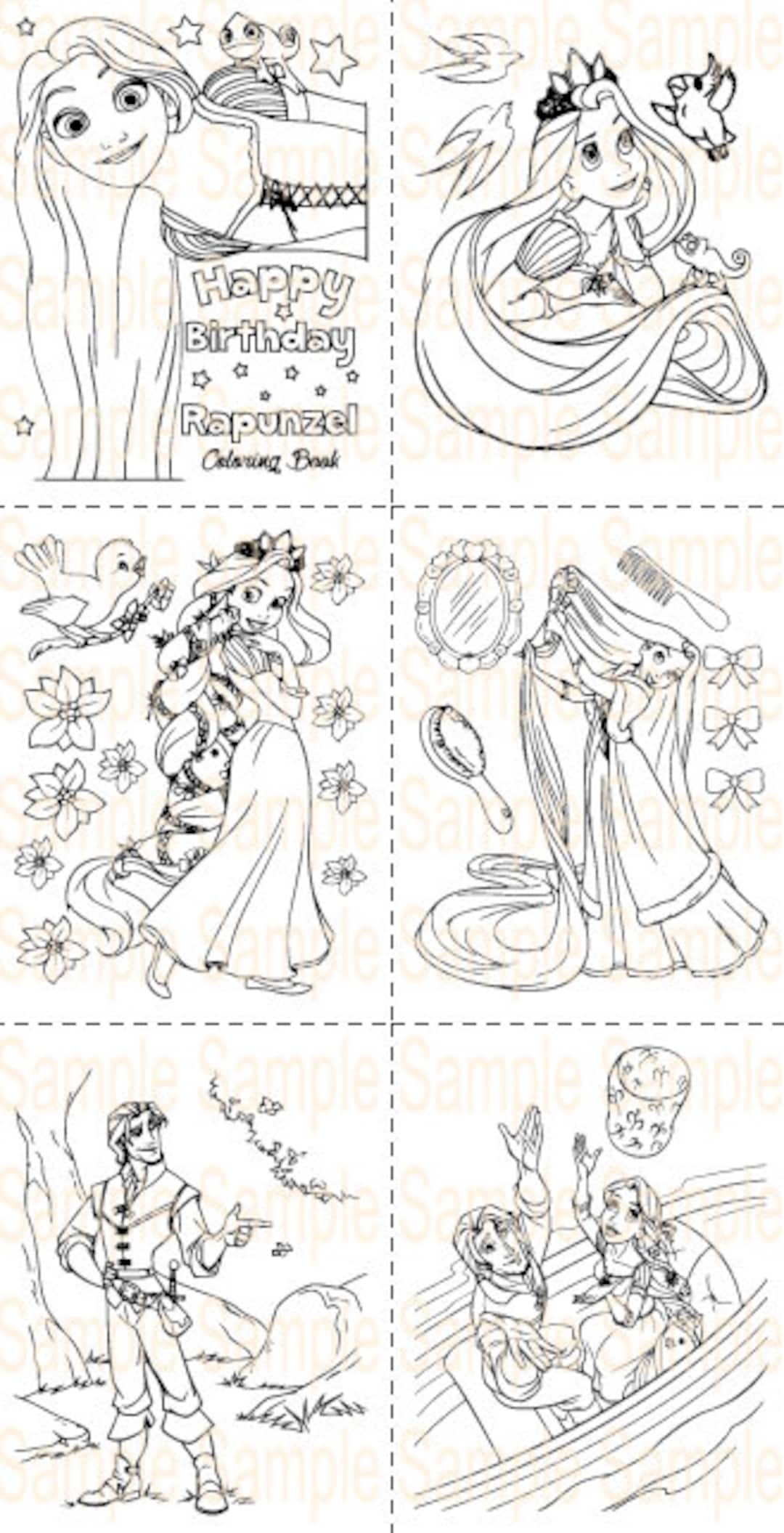 rapunzel coloring book pages