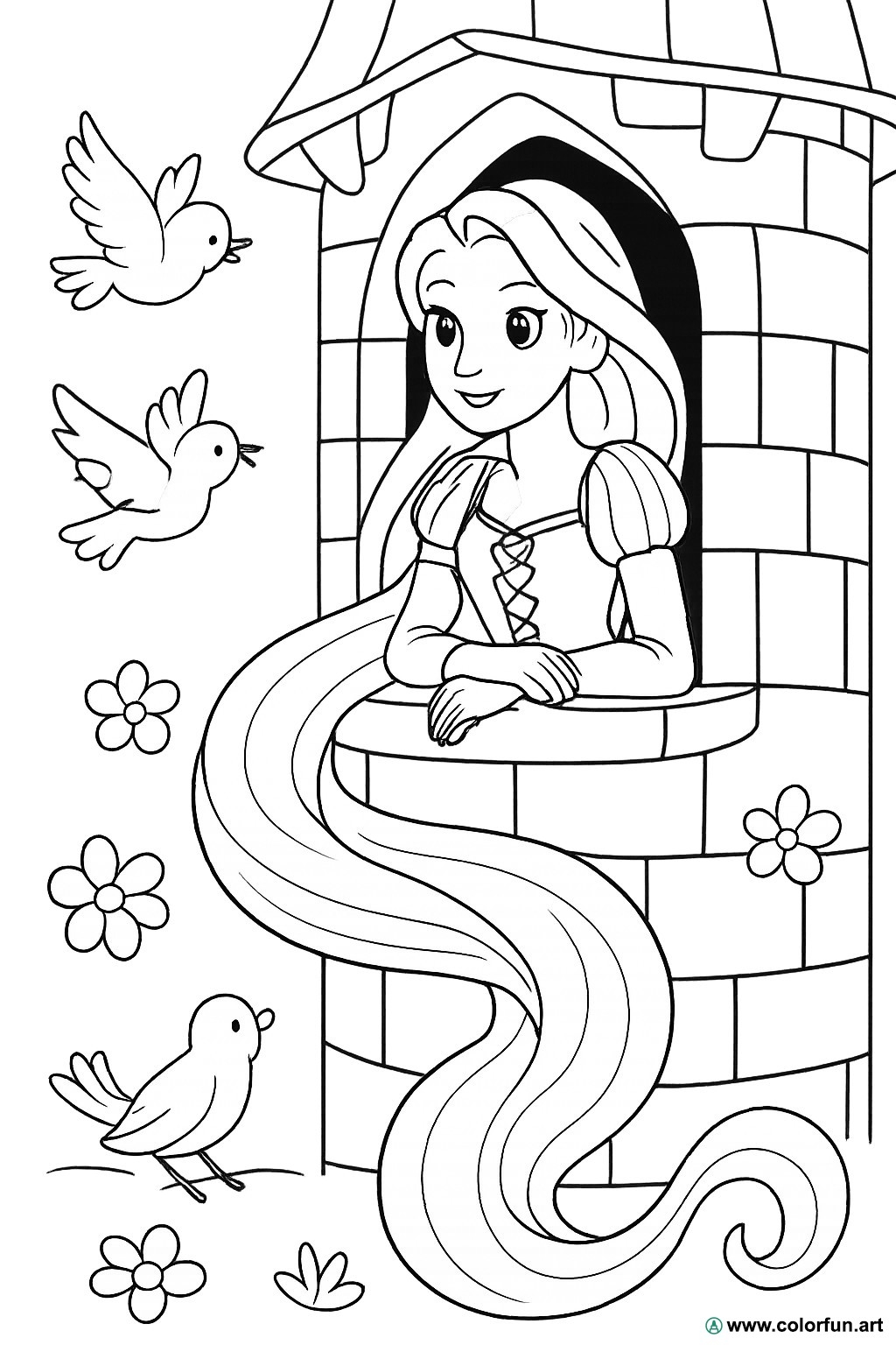 disney princess rapunzel coloring pages