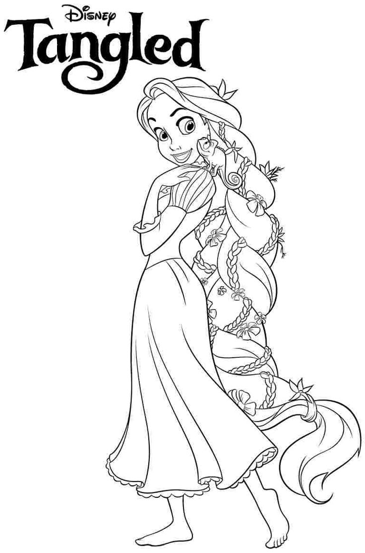 Disney Princess Rapunzel Coloring Pages