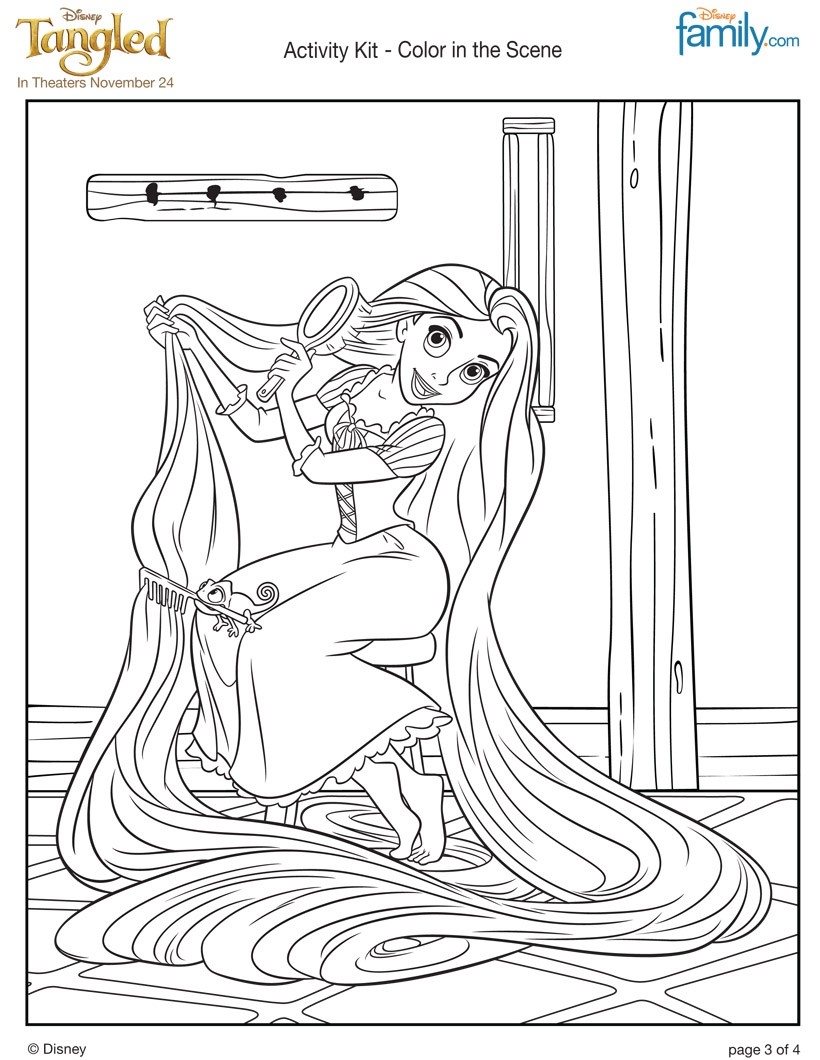 Rapunzel s Long Hair Coloring Pages Hellokids Rapunzel s Long Hair Coloring Pages Hellokids