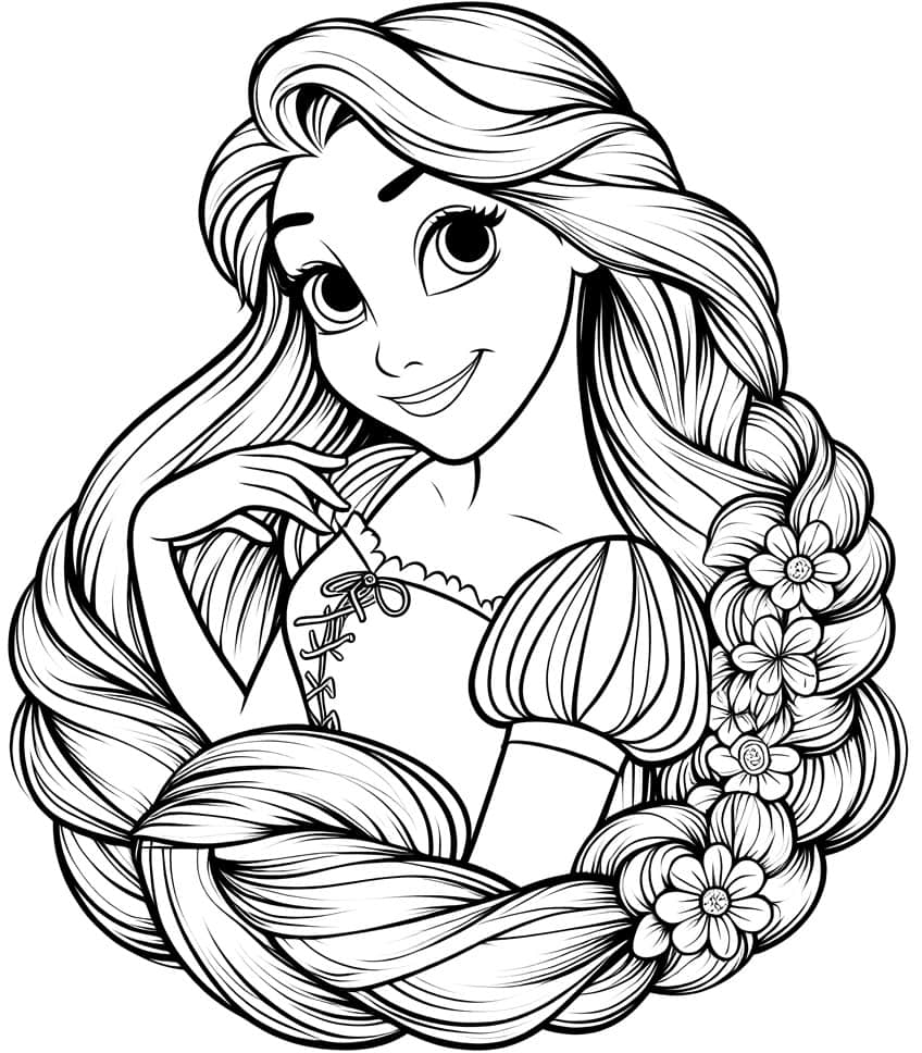 Princess Rapunzel Coloring Pages