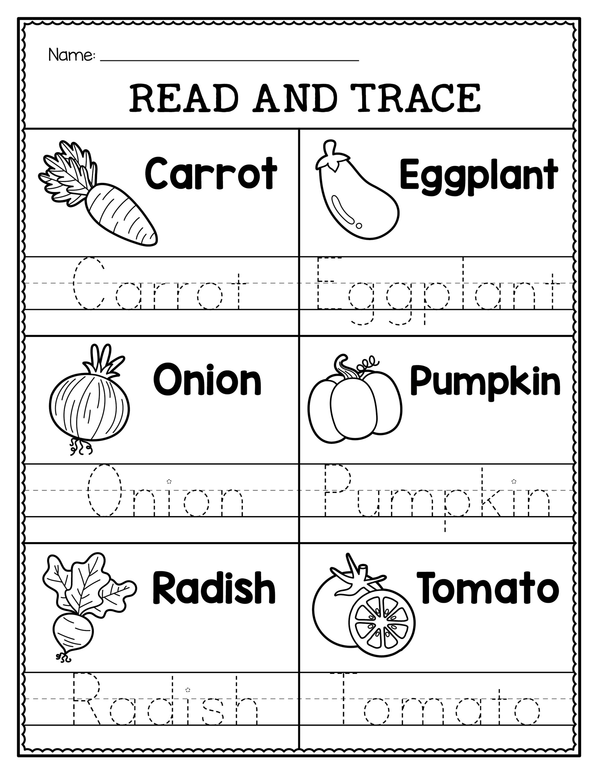 Tracing Worksheets For Kids