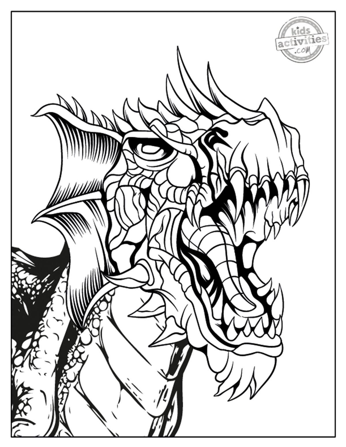 Realistic Dragon Coloring Pages Kids Activities Blog Realistic Dragon Coloring Pages Kids Activities Blog