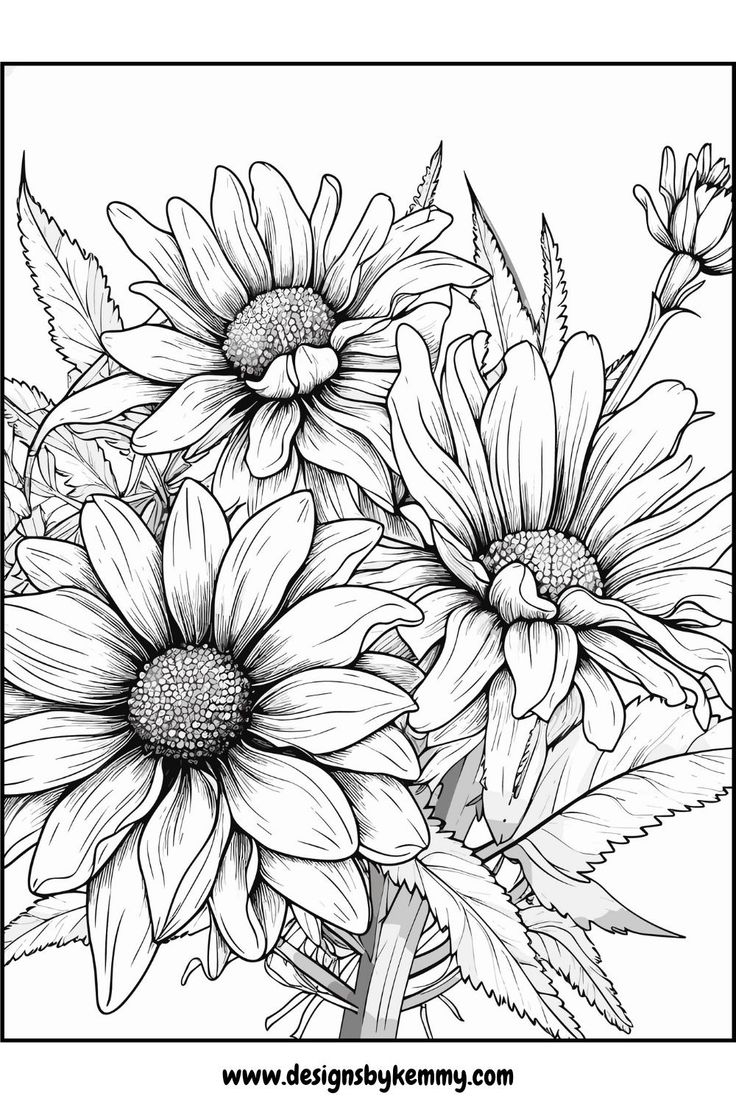 printable coloring pages flower