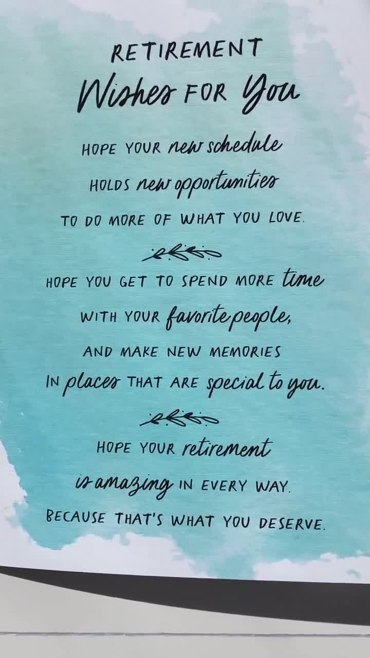 Retirement Wishes Congratulations Card Etsy Finland