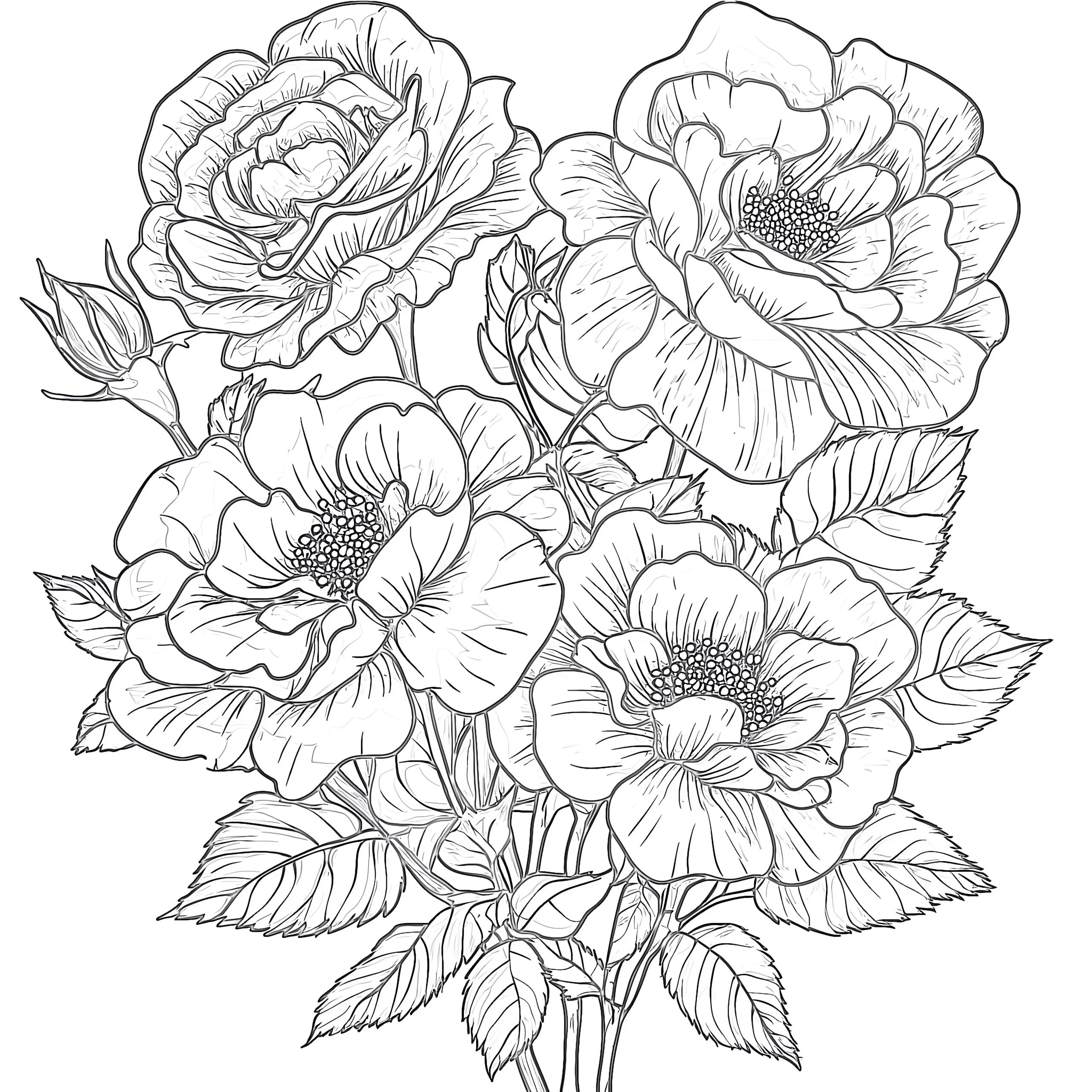 flower coloring sheets to print