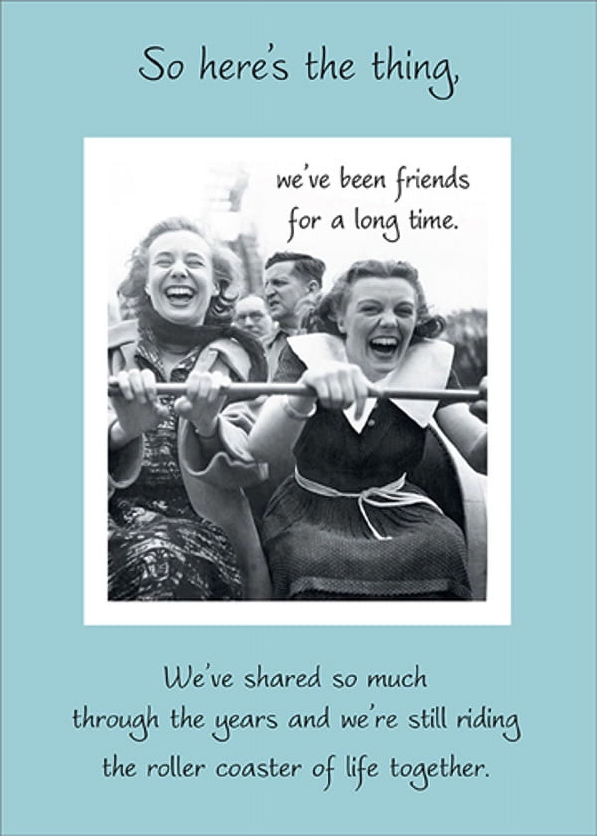 RSVP Two Lauging Women On Roller Coaster Ride Feminine Birthday Card For Friend Walmart