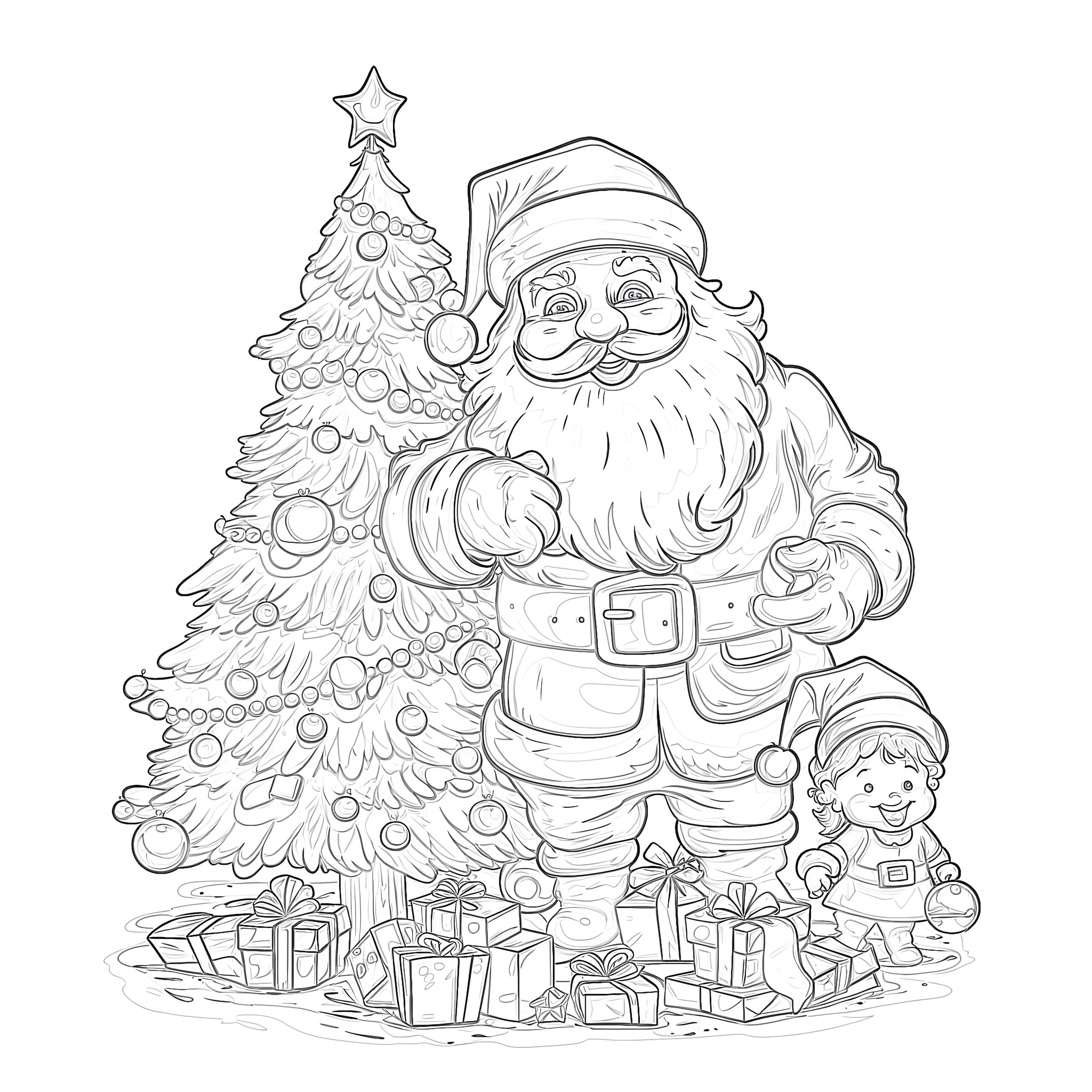 santa claus pictures coloring sheets