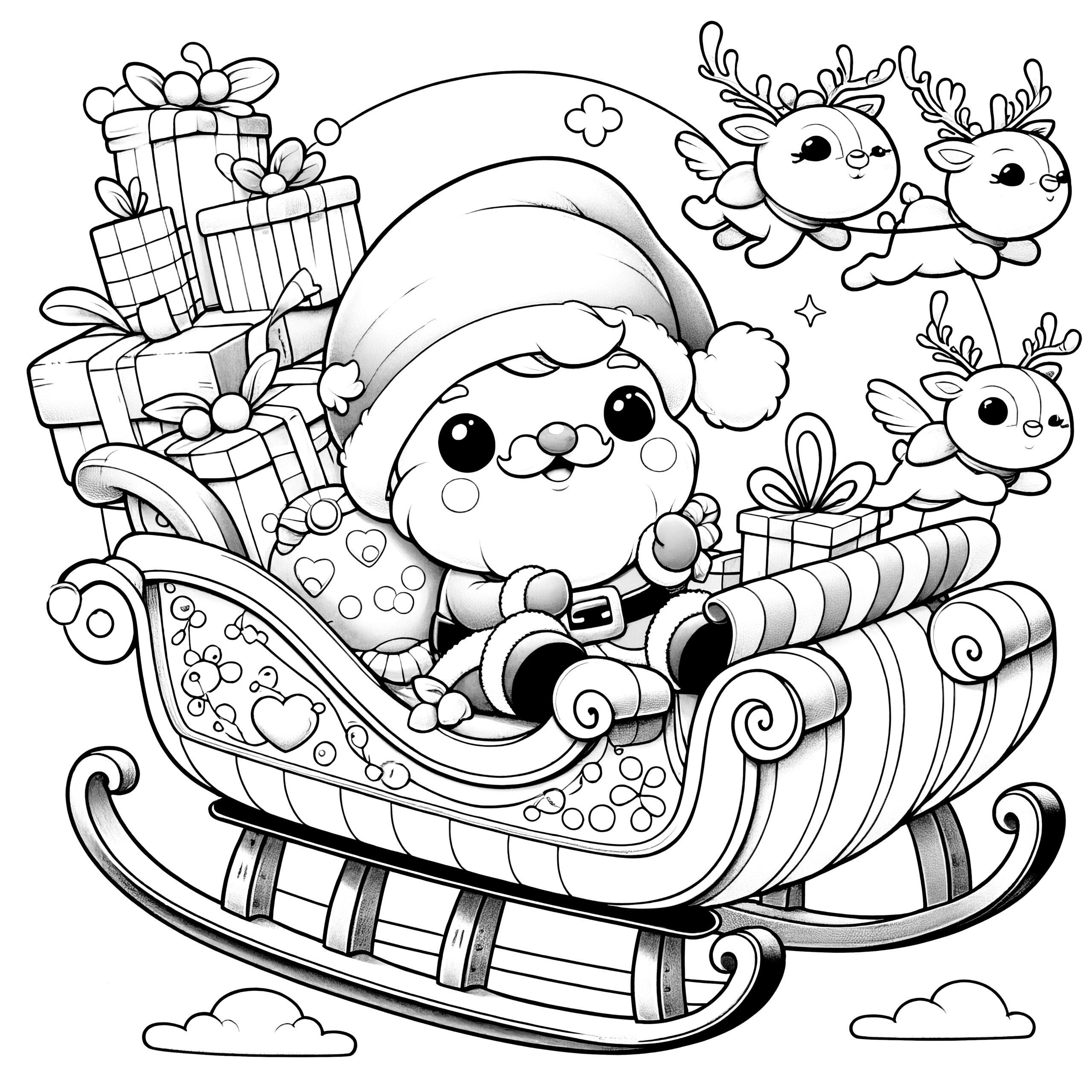 santa claus sleigh coloring pages santa claus sleigh coloring pages