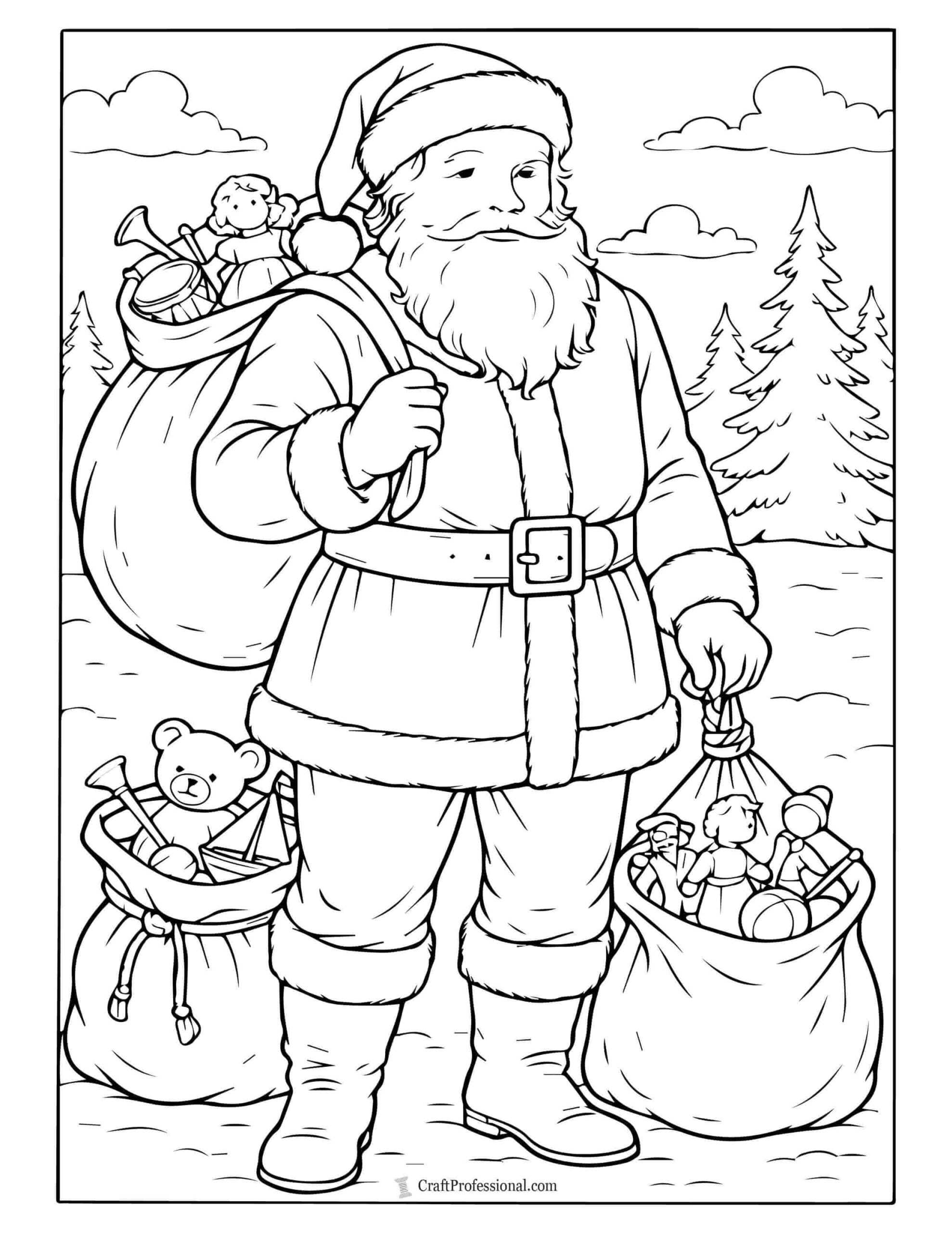 christmas coloring pages santa