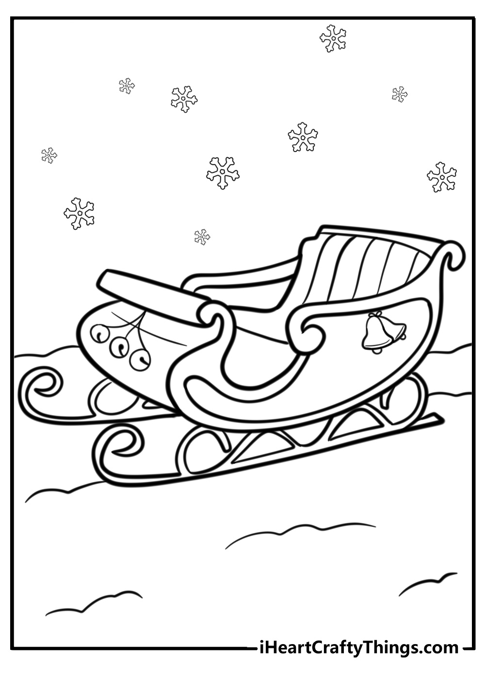 Santa s Sleigh Coloring Pages 15 Free PDF Printables Santa s Sleigh Coloring Pages 15 Free PDF Printables