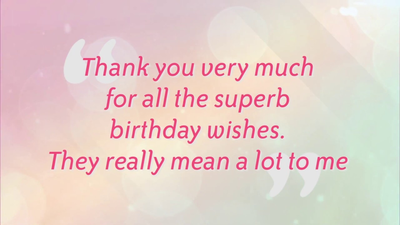 birthday wishes thanking reply