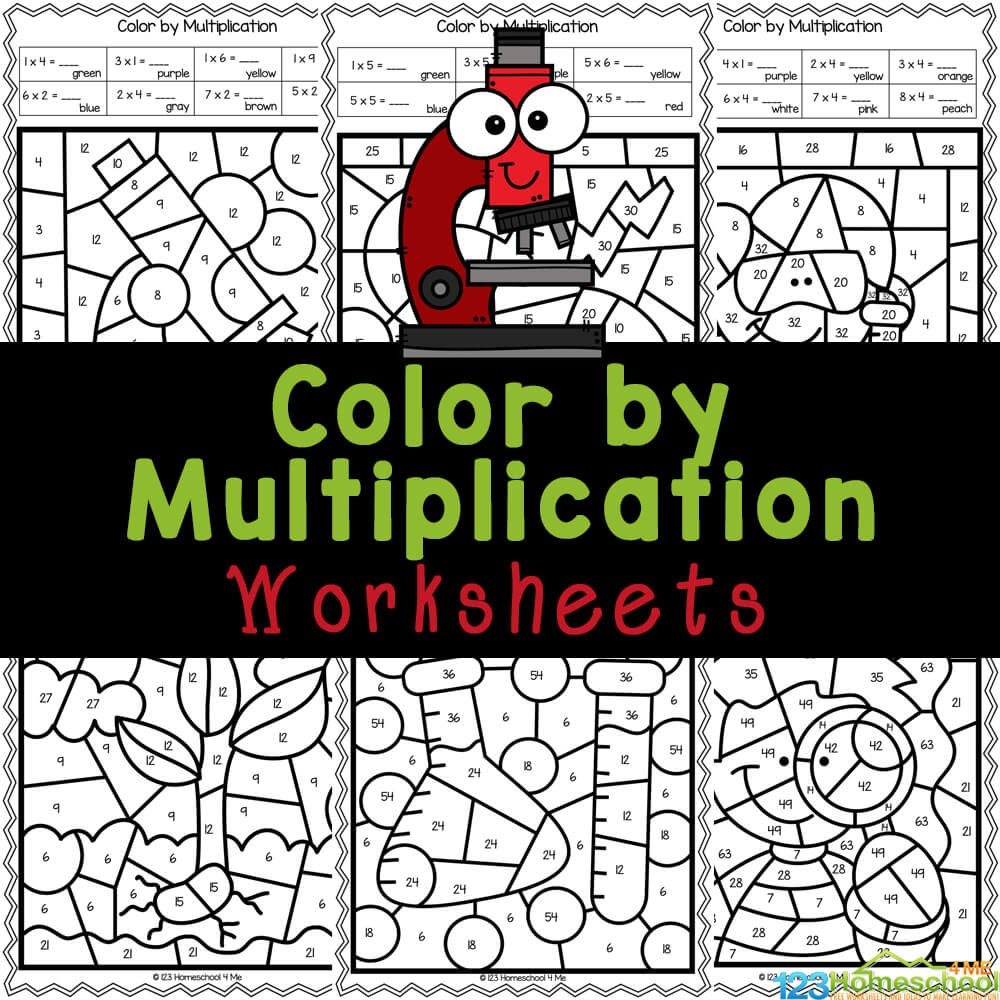 Printable Worksheets Color By Number Multiplication Pdf Free