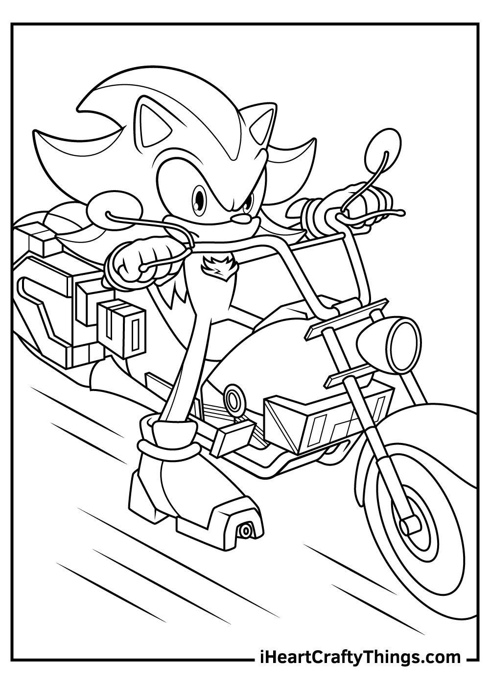 Shadow The Hedgehog Coloring Page