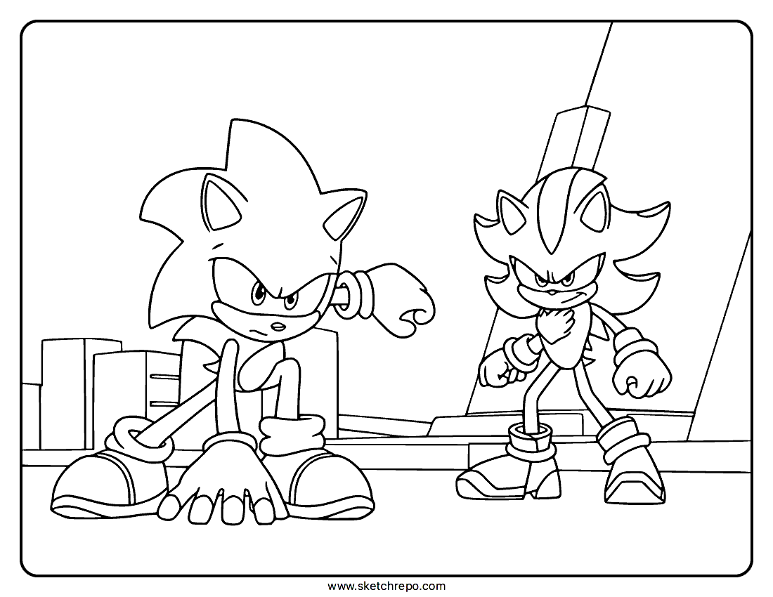 shadow the hedgehog coloring sheets