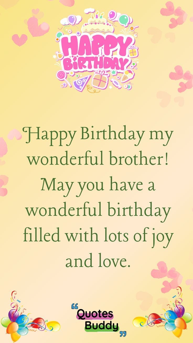 Short Birthday Wishes For Brother QUOTES BUDDY