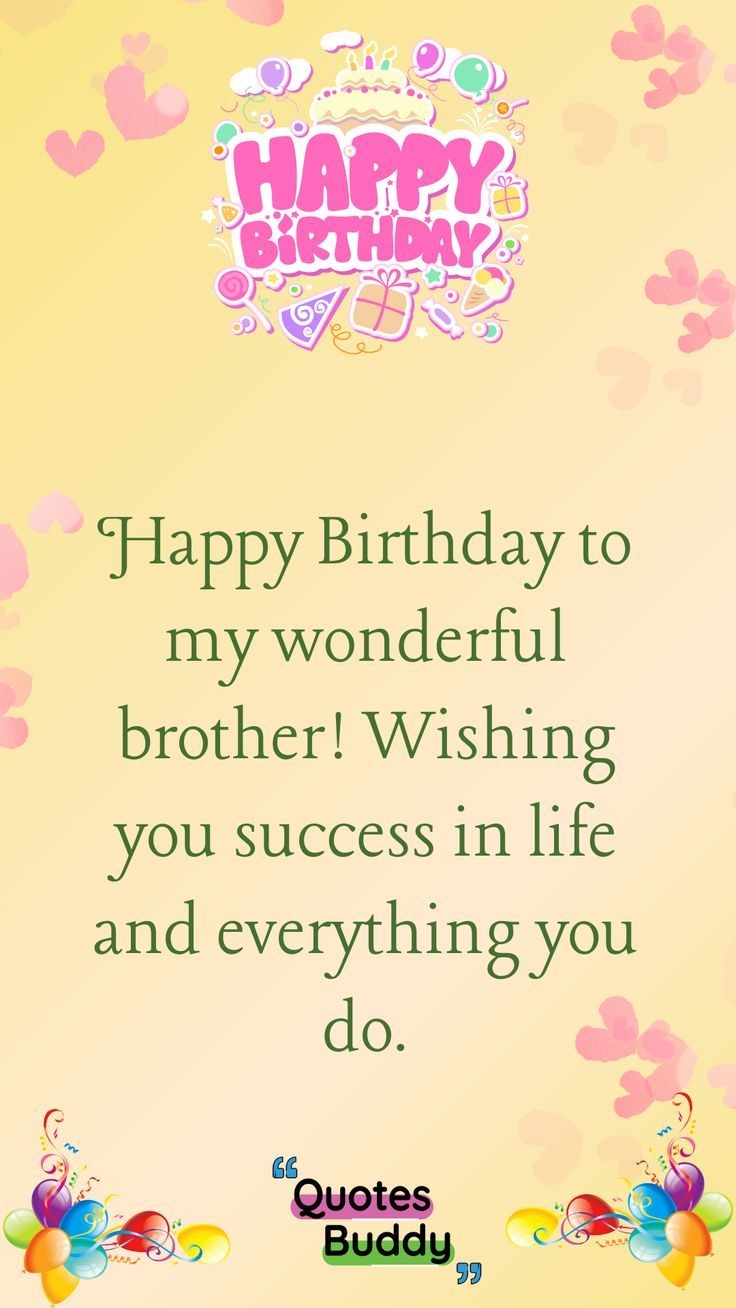birthday wishes for brother success