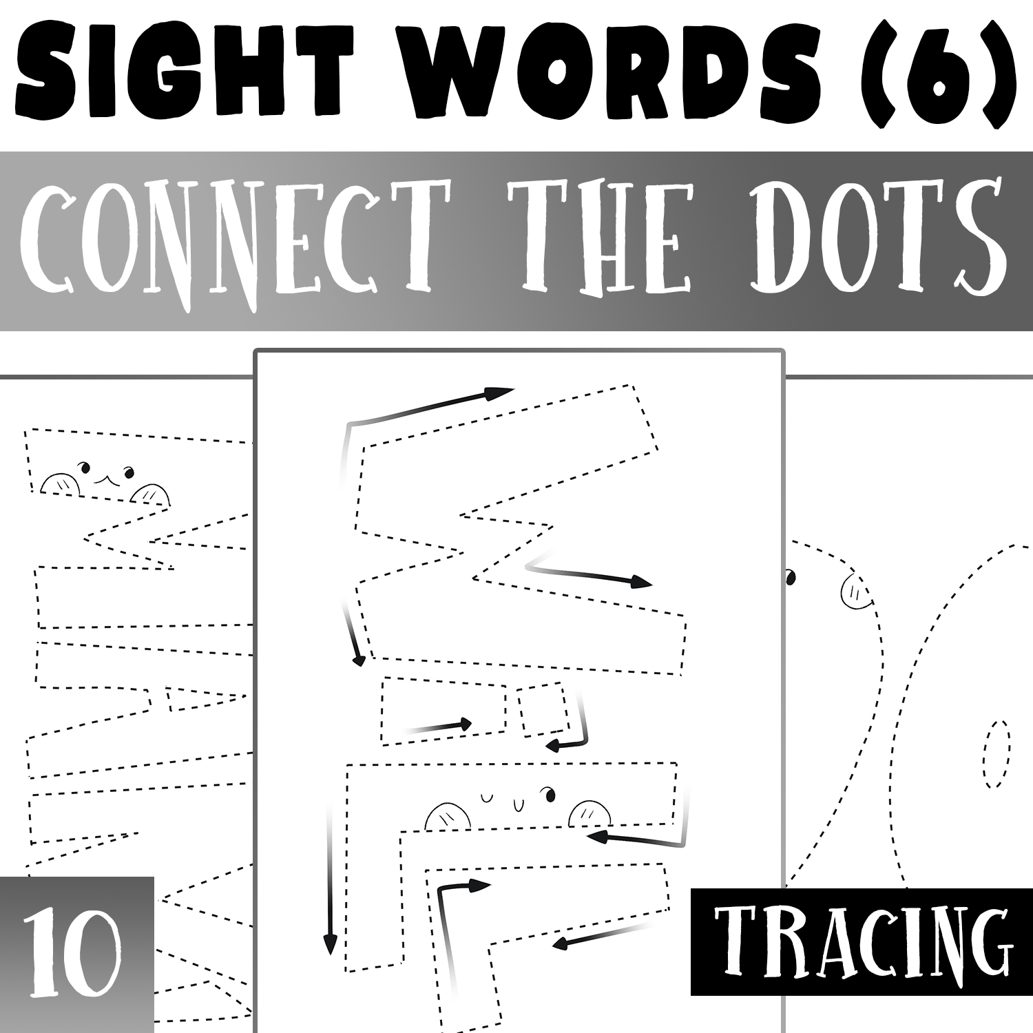 Sight Word Dot To Dot Worksheet Activity Sight Words Practice For Morning Work 6 Made By Teachers