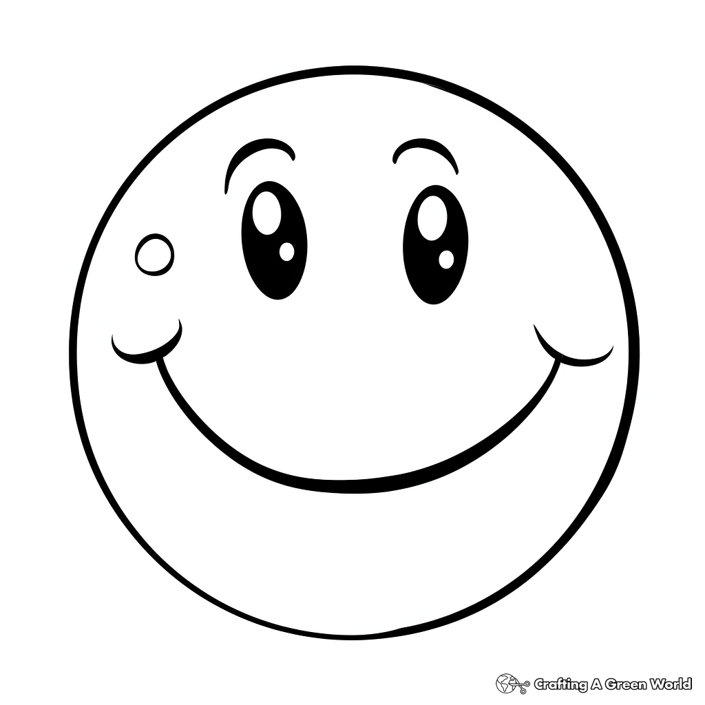 Coloring Page Of A Happy Face