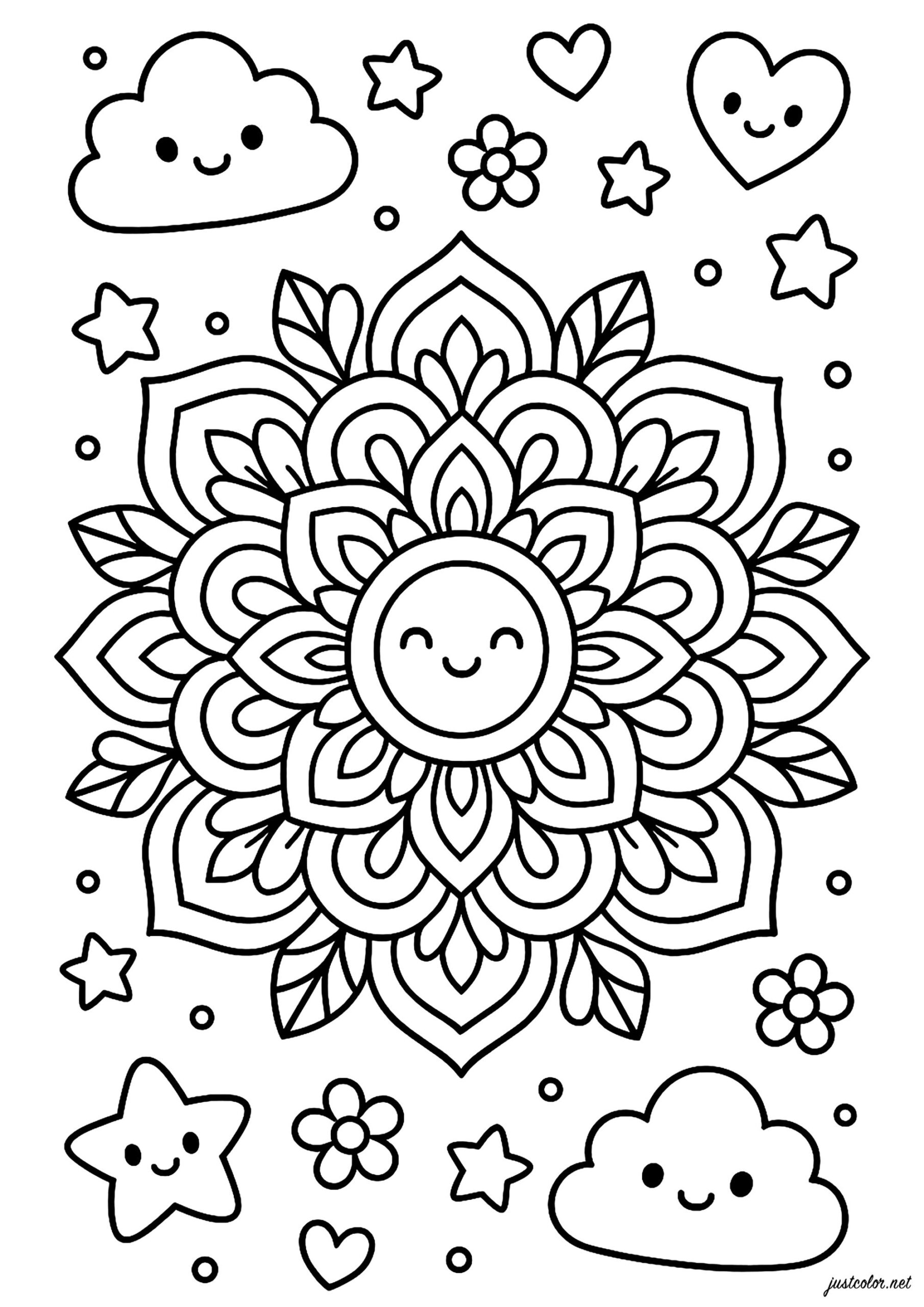 Mandala Coloring Pages For Kids