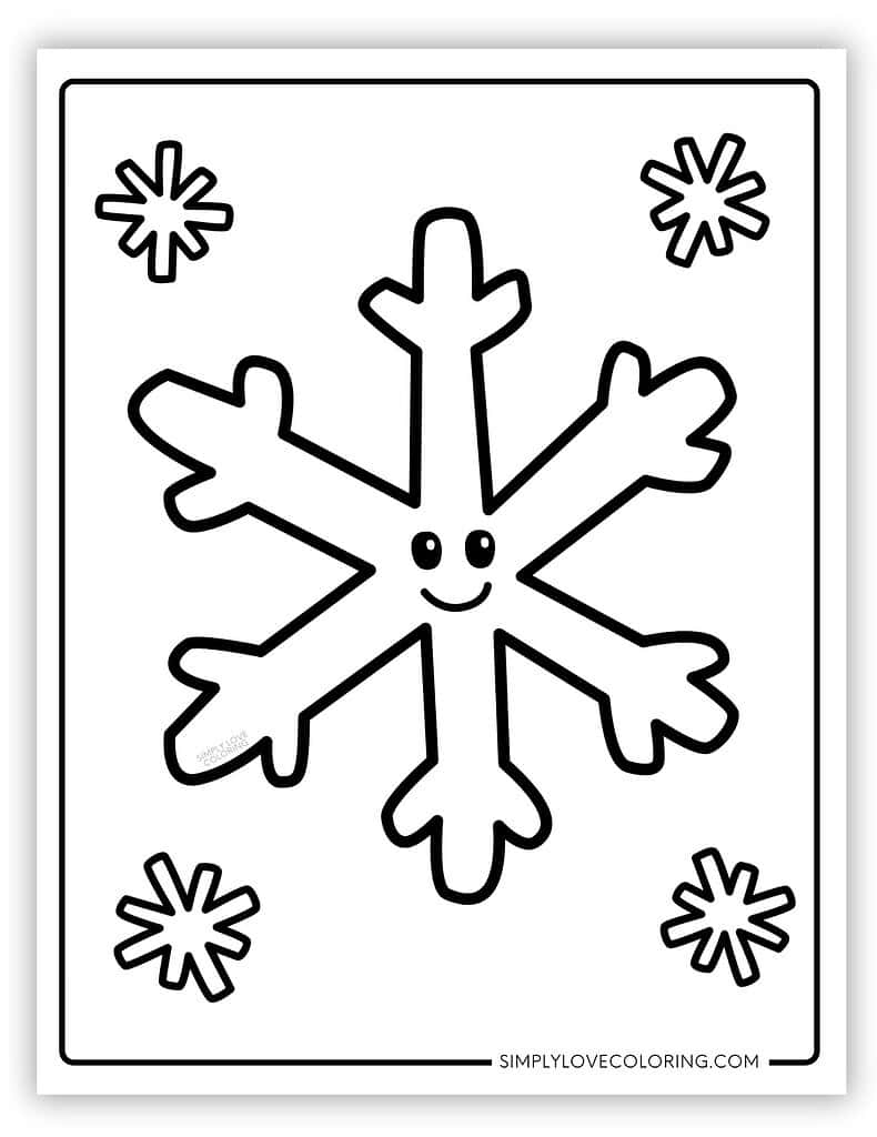 Snowflake Coloring Pages Free PDF Printables Simply Love Coloring
