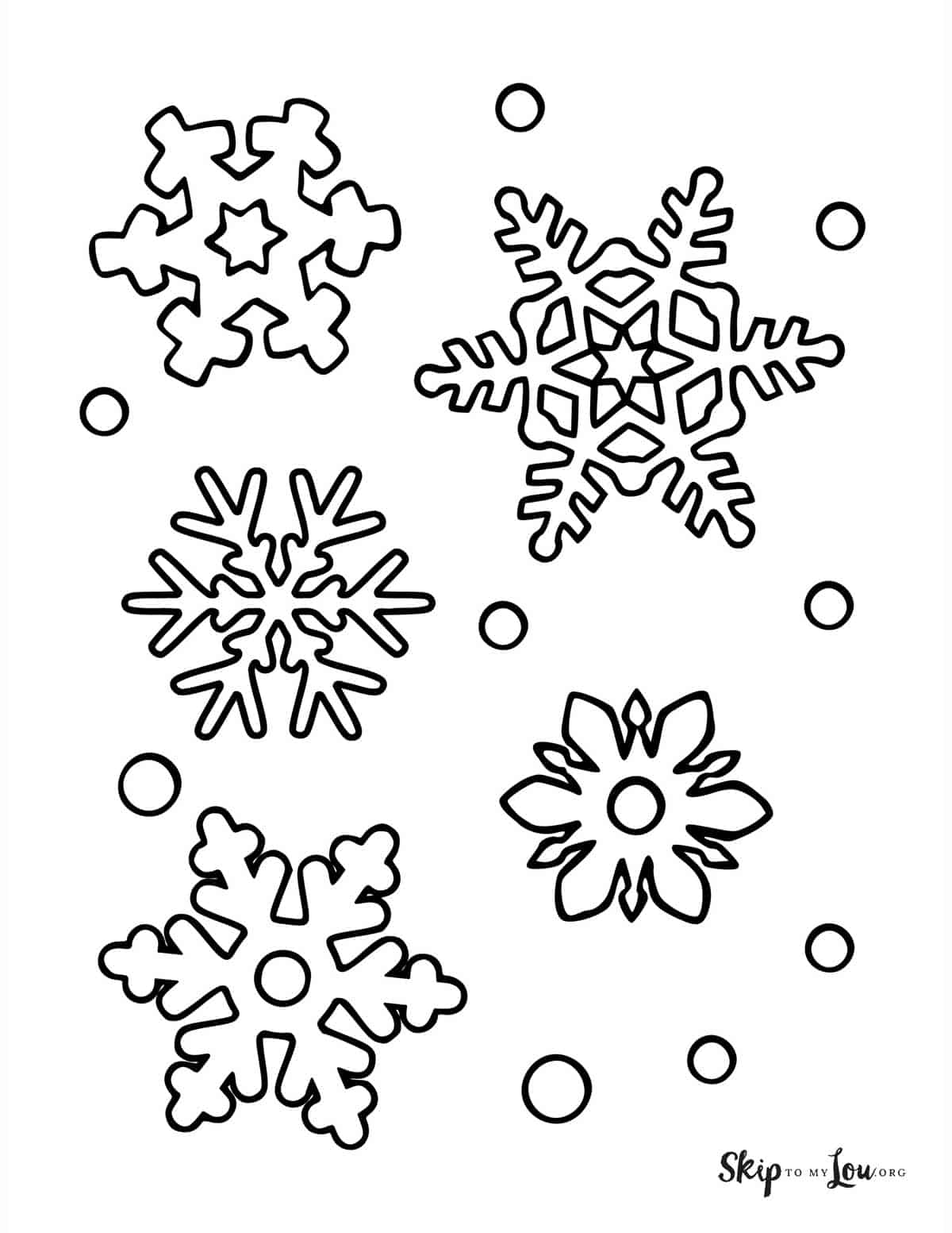 Coloring Page Of A Snowflake