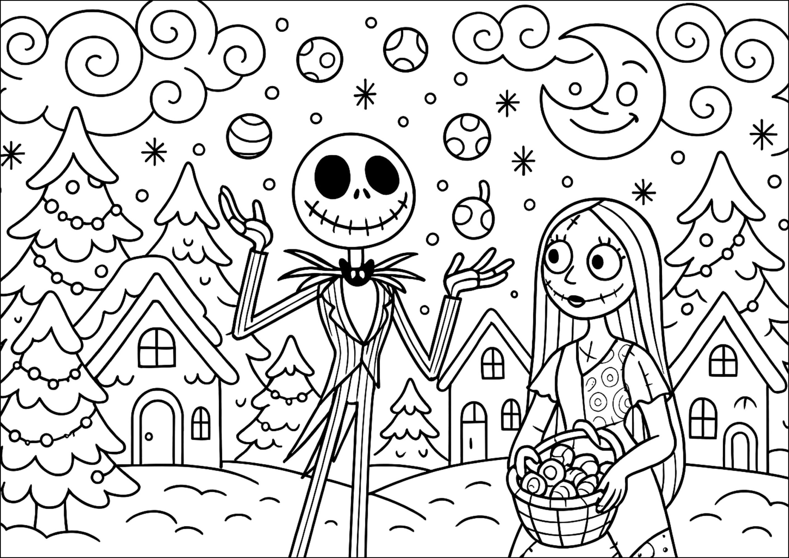 jack skeleton coloring pages