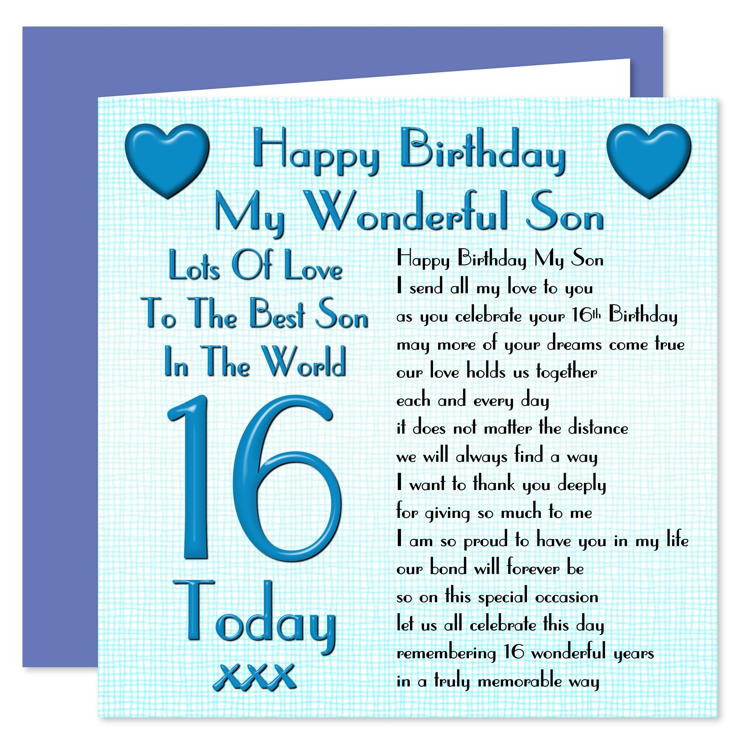 16th birthday wishes for son