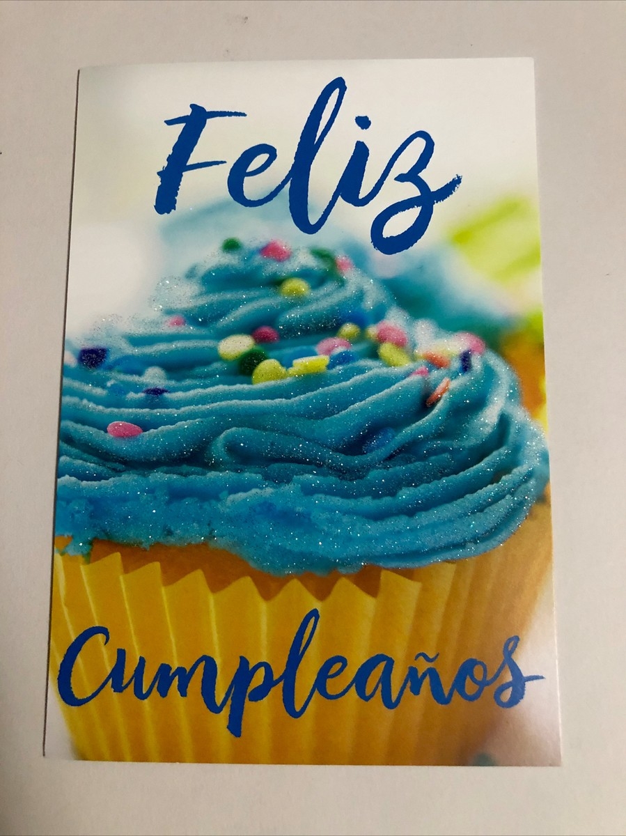 Spanish Happy Birthday Feliz Cumpleanos 5 x7 Hallmark Greeting Card EBay Spanish Happy Birthday Feliz Cumpleanos 5 x7 Hallmark Greeting Card EBay