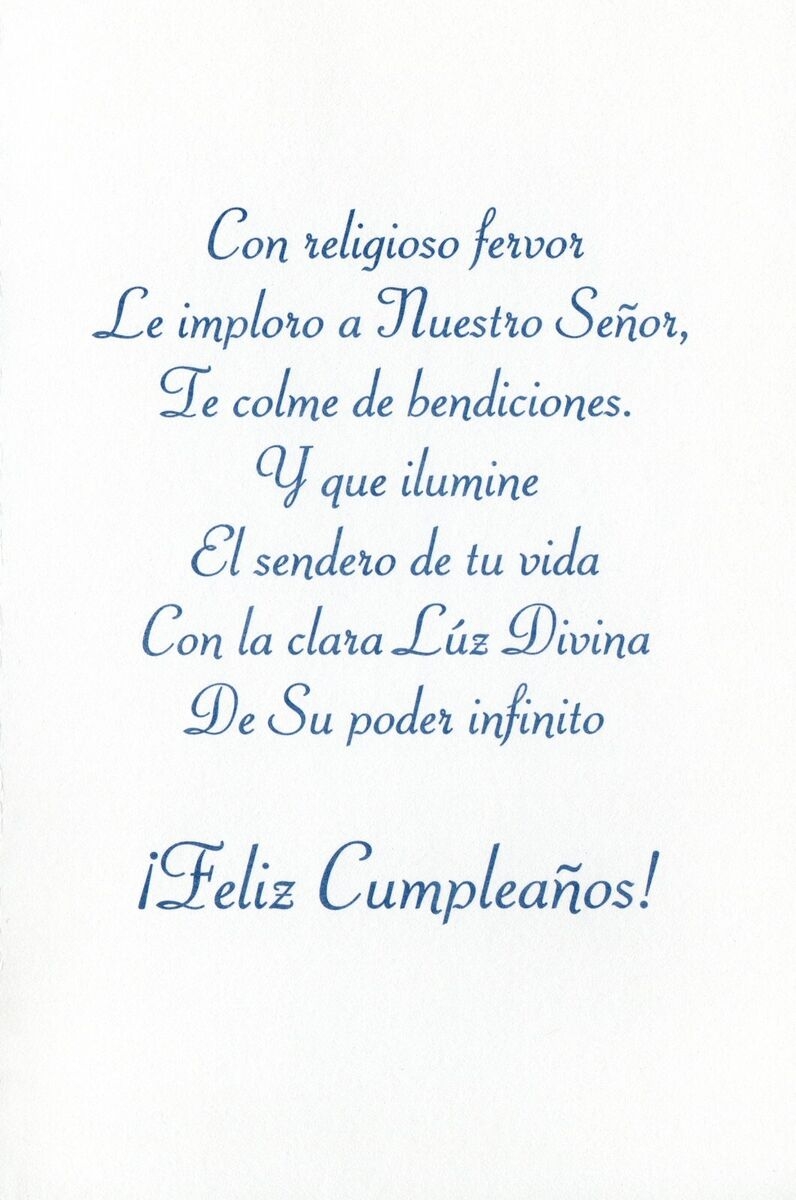 Spanish Vintage RELIGIOUS BIRTHDAY Card Feliz Cumpleanos By Magic Moments EBay