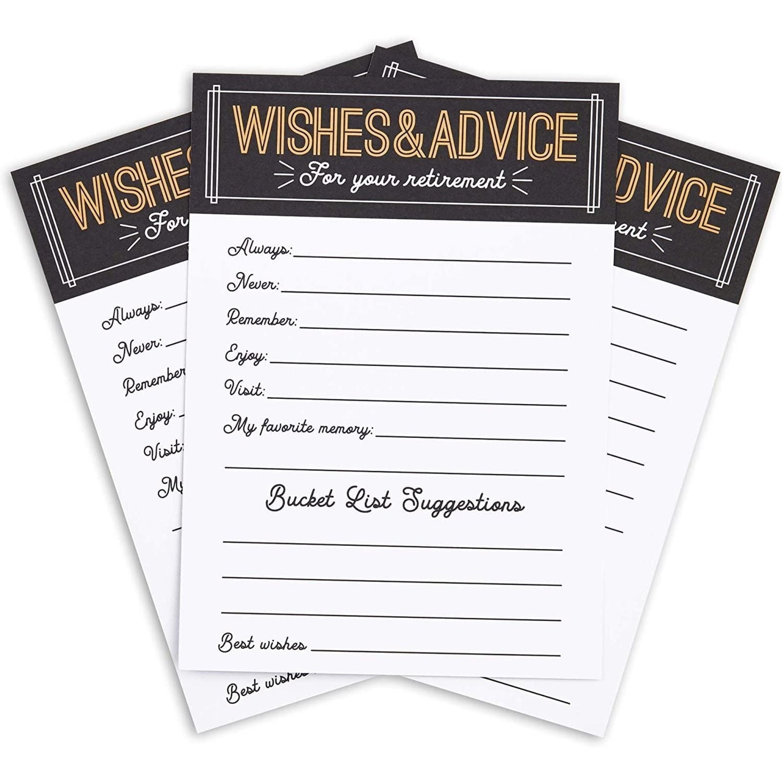 Sparkle And Bash Retirement Wishes And Advice Cards 36 Pack 5 x7 Keepsake Game Walmart